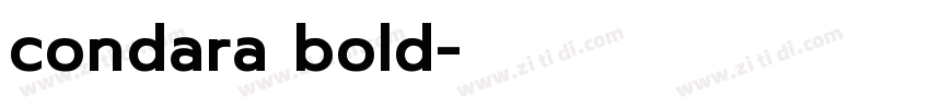 condara bold字体转换